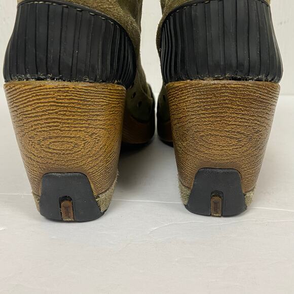 Jambu Netherlands Green Suede Lace Up Boots Witchy Steampunk Grunge Size 8 - Picture 8 of 13